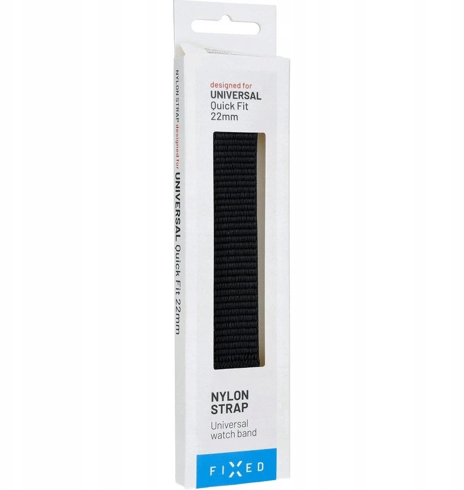 Fixed | Sporty Strap for Garmin QuickFit 22mm | 160-210 mm | Nylon | Juodas