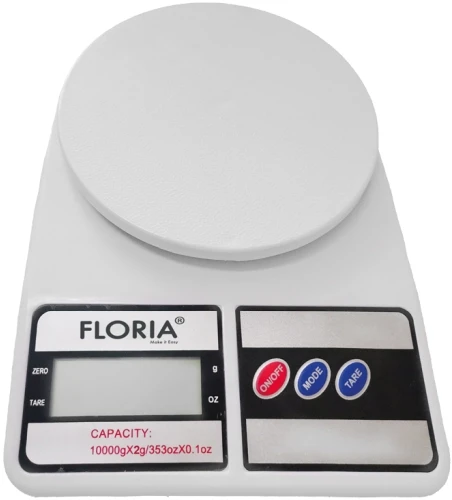 Virtuvinės svarstyklės Floria ZLN9075 Virtuvinės svarstyklės 10kg