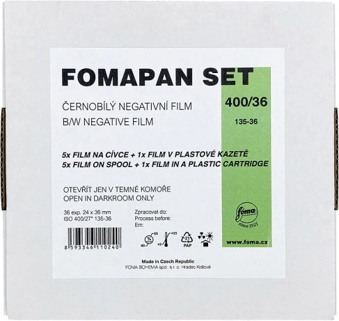 Foma filmas Fomapan 400/36 Rinkinys 6 plėvelės + kasetė