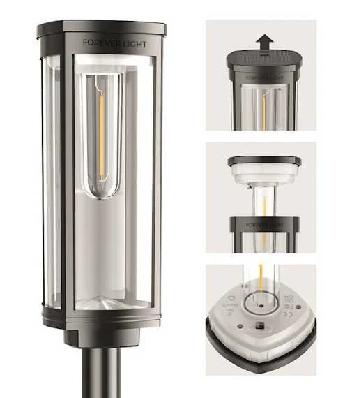 SUNARI saulės lempa LED FLS-97 CLASSIC Post 3000K 1000mAh Ni-MH Forever Light