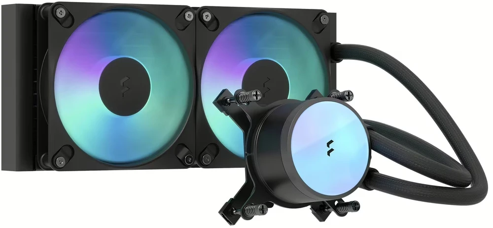 Fractal Design Vandens aušinimas | Radius 240 RGB | Juodas | Intel, AMD