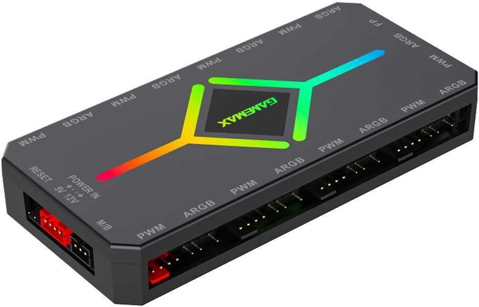 „Gamemax“ | V4.0 ARGB PWM ŠAKOTUVAS BK | Žaidimų korpuso šakotuvas