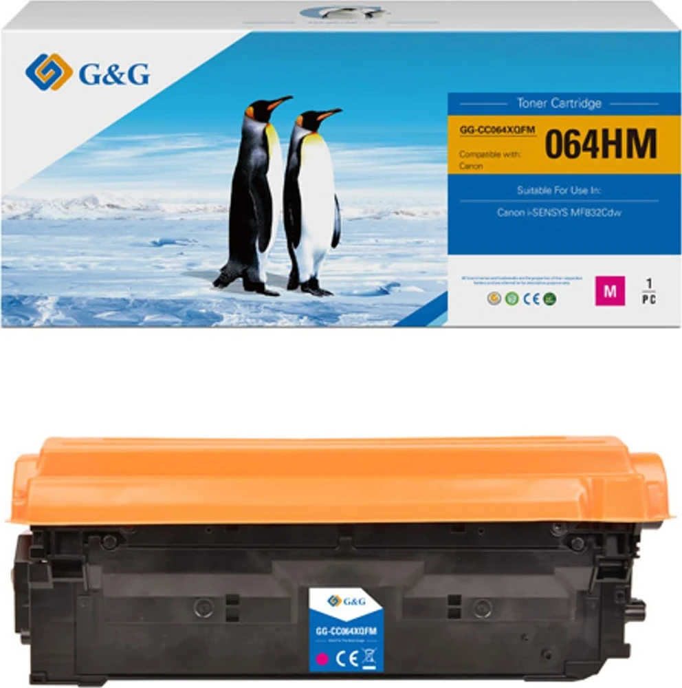 G&amp;G G&G suderinamas toneris su Canon 064 H M, NT-CC064XQFM-RC, purpurinis, 10500s, didelės talpos