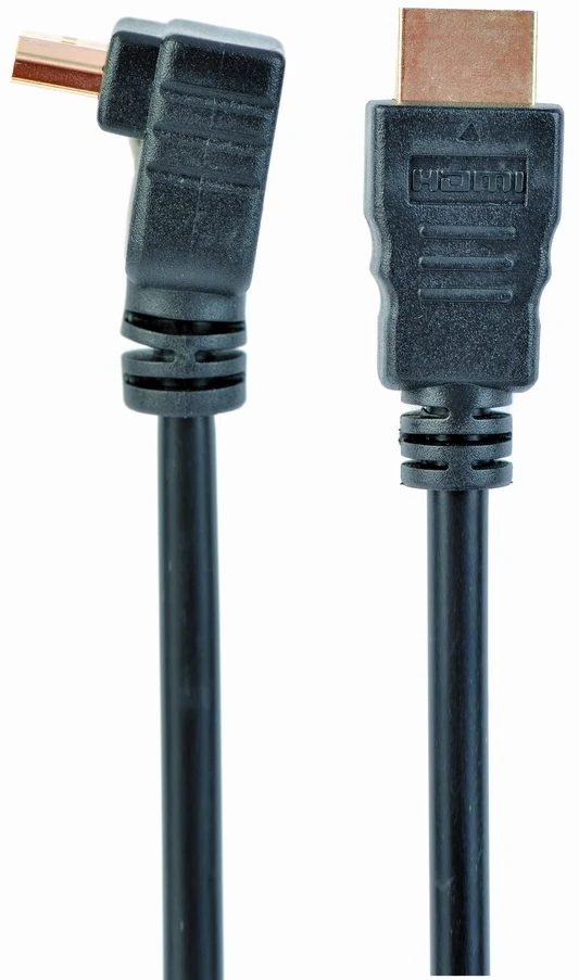 GEMBIRD CC-HDMI490-10 Gembird 90 laipsnių HDMI kištukas-kištukas kabelis su auksinėmis jungtimis, 3m