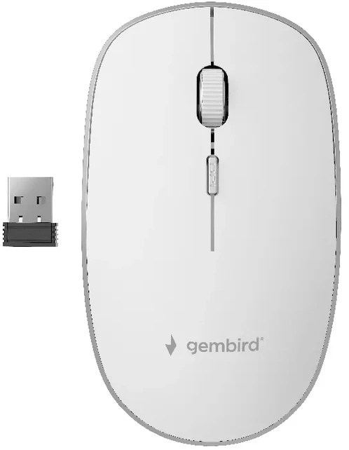 Pelė Gembird | MUSW-4B-01-W | Standard | Baltas