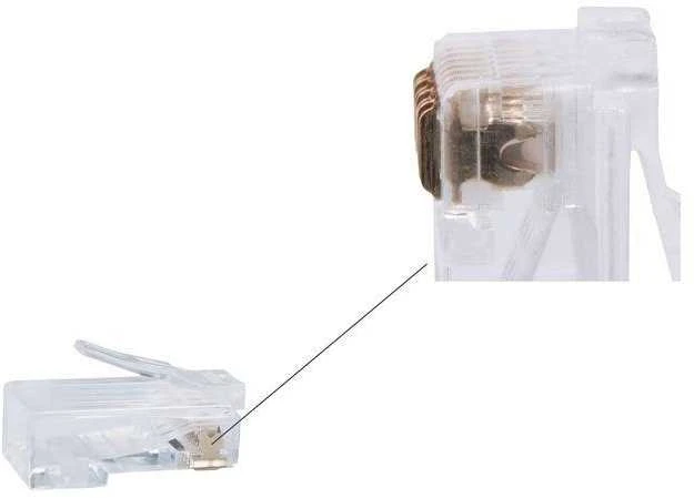 Gembird Cablexpert | Modular plug (adapter) 8P8C for solid CAT6 LAN cable, 10 pcs per bag