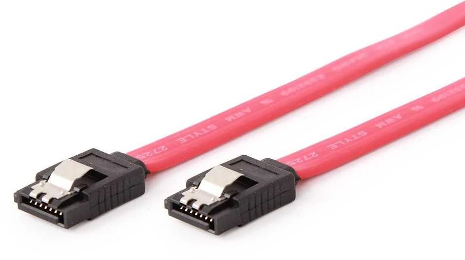 GEMBIRD CC-SATAM-DATA-0.3M Serial ATA III 30cm Data Cable metal clips red
