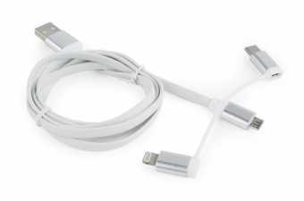 Kabelis USB Gembird USB-A - 1 m Baltas (CC-USB2-AMLM32-1M-W)