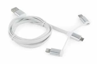 Kabelis USB Gembird USB-A - 1 m Baltas (CC-USB2-AMLM32-1M-W)