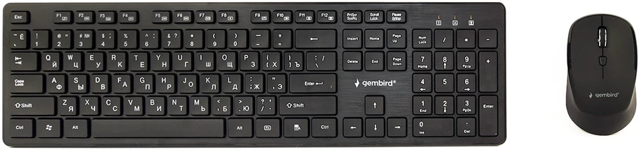 Klaviatūra Gembird KBS-WCH-04-RU | Klaviatūros ir pelės rinkinys | Wireless | Russian | Juodas