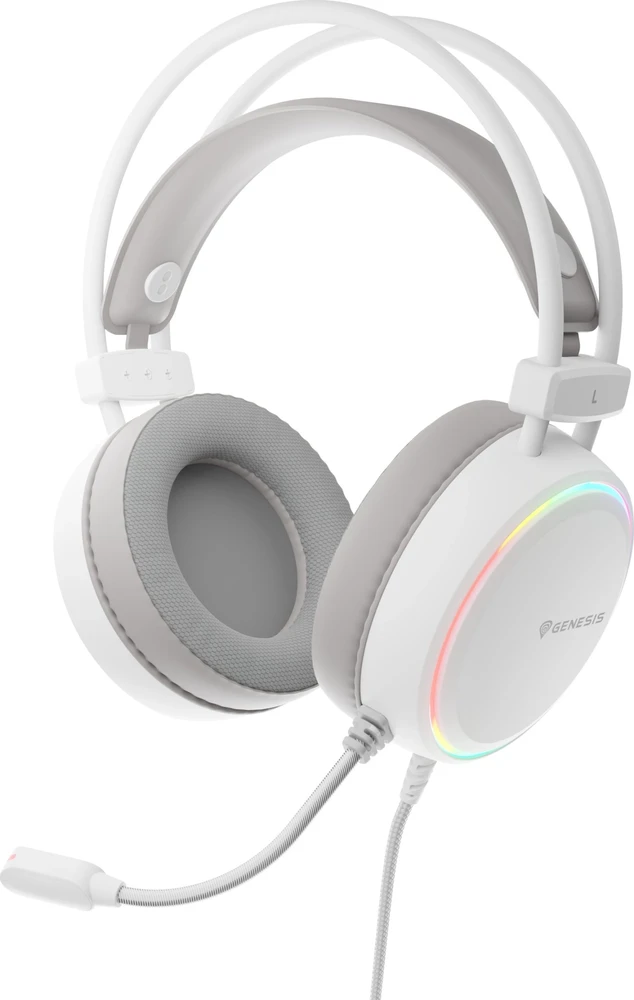 Genesis RGB Ausinės Žaidimams | Neon 613 G2 | su laidu | Over-ear | Mikrofonas | Baltas