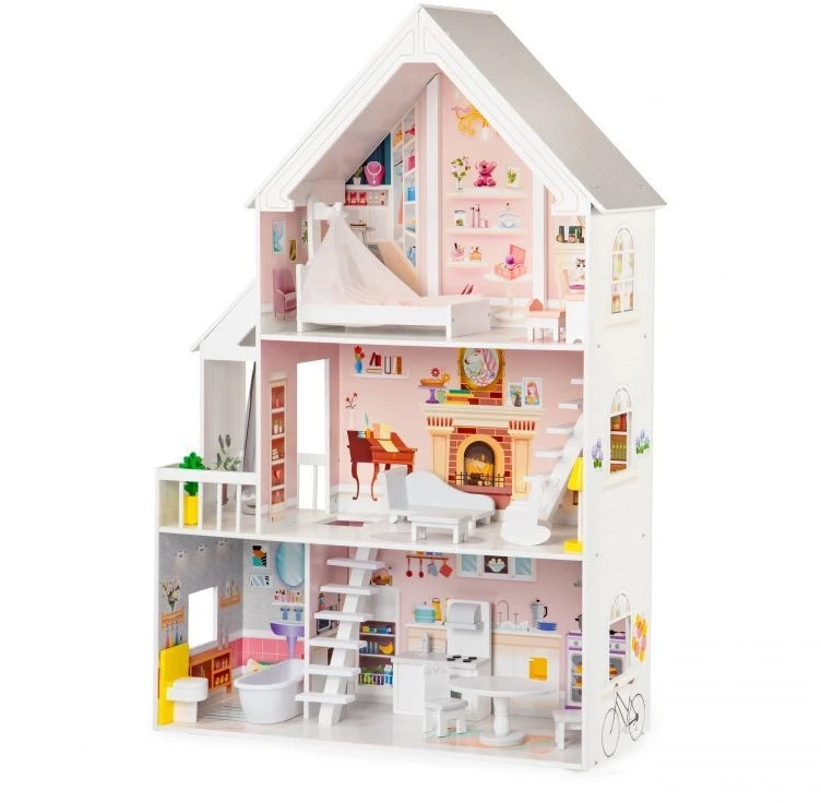 Eti-Polam Gerardo's Toys drewniany domek dla lalek su oświetleniem LED Liselle (GT61187)