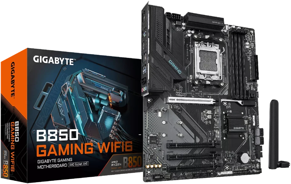 Pagrindinė plokštė GIGABYTE B850 GAMING WF6 AM5 MB 4xDDR5 4xSATA 3xM.2