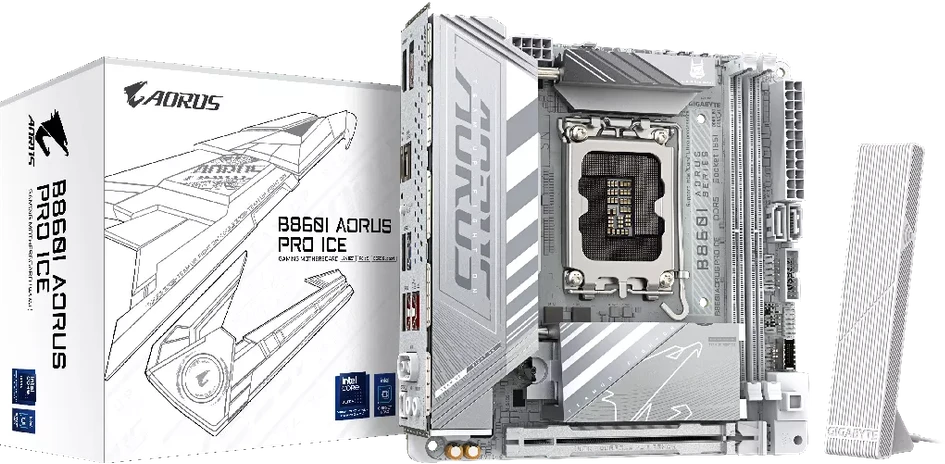 Pagrindinė plokštė GIGABYTE B860I AORUS PRO ICE LGA1851 MB 2xDDR5 2xSATA 2xM.2