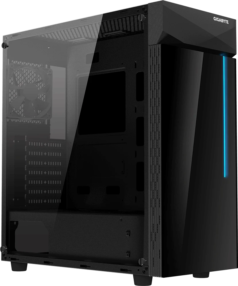 „Gigabyte C200“ „Midi Tower“ Juoda