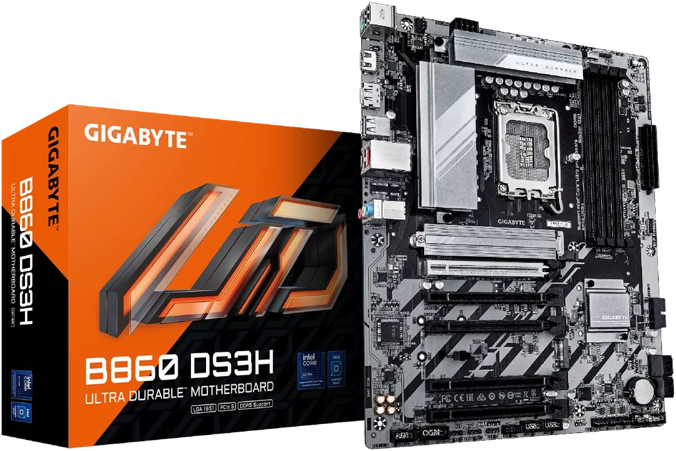 Pagrindinė plokštė GIGABYTE B860 DS3H LGA1851 MB 4xDDR5 4xSATA 3xM.2