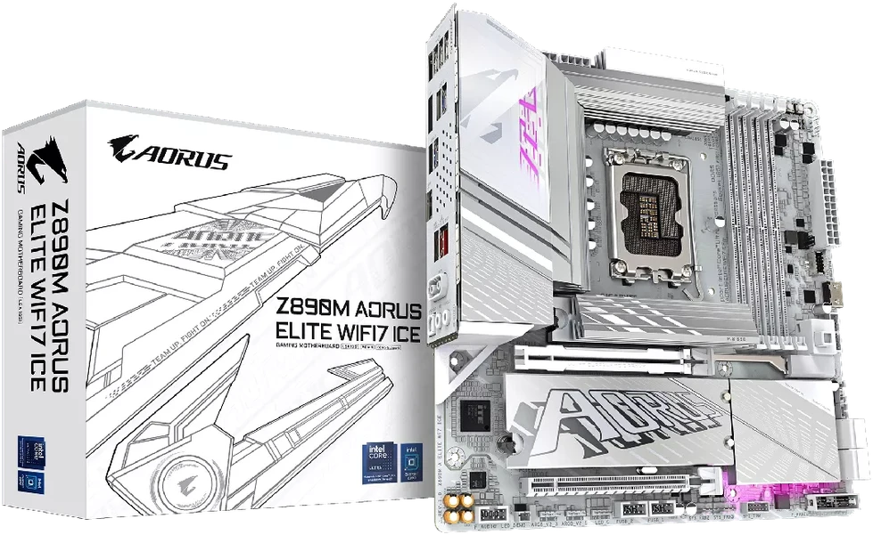 Pagrindinė plokštė GIGABYTE Z890M ELITE WF7 ICE