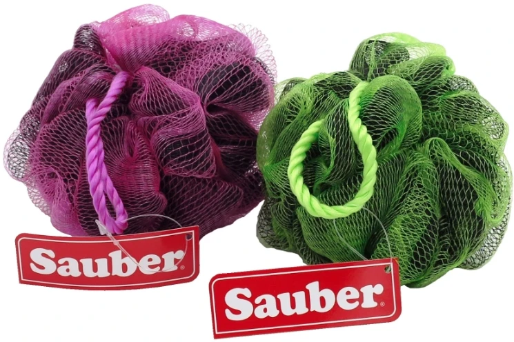 GioStyle Sauber Exfoliating net sponge juodas+žalias/yellow/oranžinis/pink