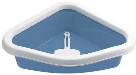 Stefanplast kačių kraiko dėžė Sprint Corner 56x40x14cm mėlynas baltas