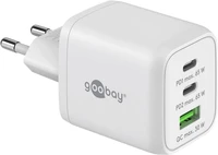 Goobay 65 W USB-C PD GaN Multiport Fast Charger Nano, Baltas | Goobay | 65 W USB-C PD GaN Multiport Fast Charger Nano