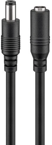 Goobay DC maitinimo kabelio ilgiklis 5m 5.5×2.1mm juodas 2×0.5 mm² max 24VDC 120W