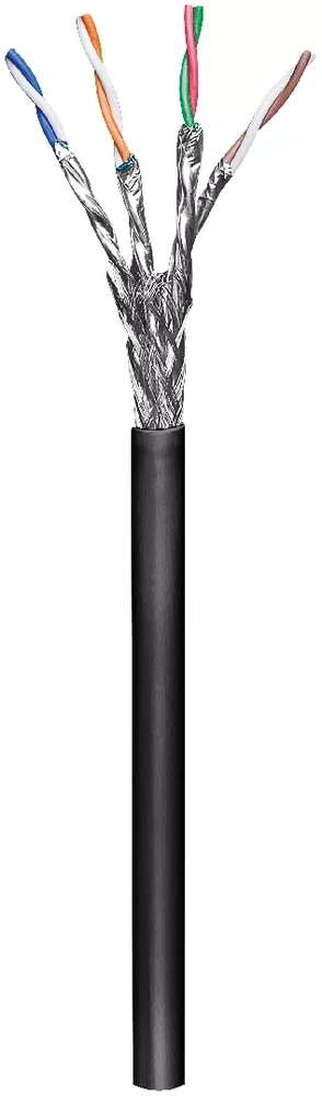 Goobay | CAT 6 lauko tinklo kabelis, S/FTP (PiMF), 100 m | 57195 | U/UTP | Juodas