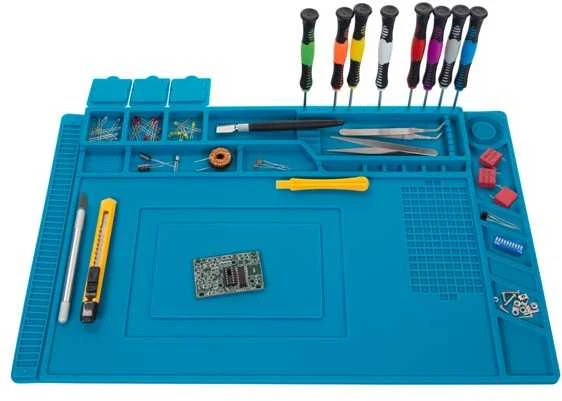 Goobay Velleman VEL AS11 - Silikon-Arbeitsmatte 450 x 300 mm Antistatisch