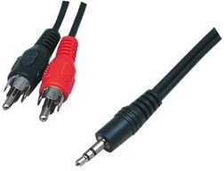 Goobay Kabelis 2xRCA – 3.5mm stereo kištukai 10m