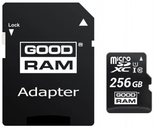 GOODRAM M1AA-2560R12 GOODRAM atminties kortelė Micro SDXC 256GB Class 10 UHS-I + Adapteriai
