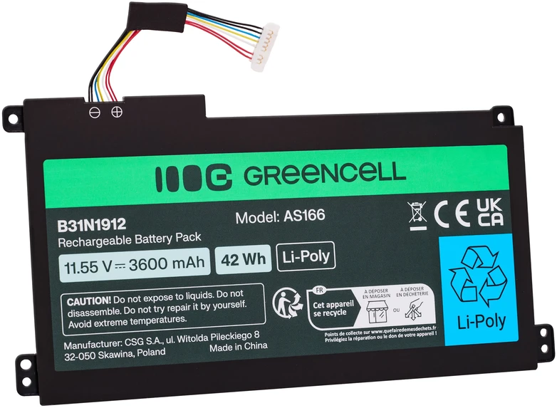 Green Cell Žalias Cell Greencell baterija, skirta Asus C31N1912 / B31N1912 3HWPP ASUS VivoBook 14: E410MA, L410MA, E410KA, E510MA
