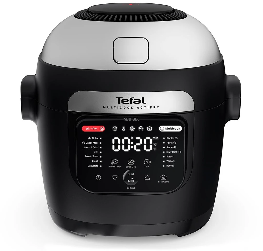 Gruzdintuvė TEFAL Air Fryer and Daugiafunkcinis puodas | MY741CF0 Actifry | Power 1334 W | Capacity 6 L | Juodas/Sidabrinis