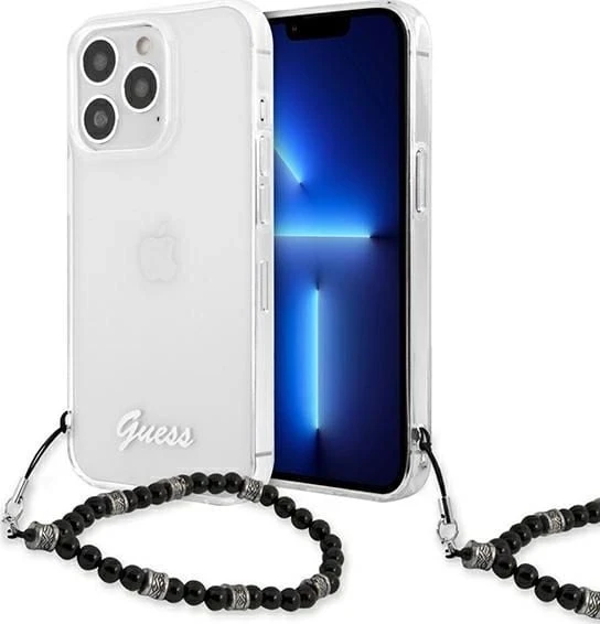 Dėklas GUESS GUHCP13LKPSBK IPHONE 13 PRO / 13 6.1 "TRANSPARENT HARDCASE Juodas PEARL
