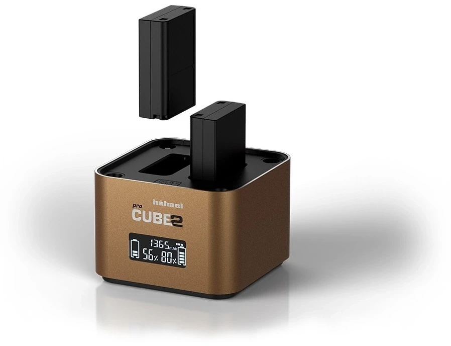 Fotoaparato Akumuliatoriaus Įkroviklis - Hähnel ProCube2 Įkroviklis Olympus Fotoaparatams, Dvigubas, 2,4 A USB, LCD