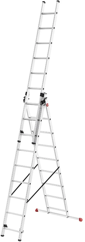 Hailo ProfiStep Combi kopėčios | aliuminis | 3x12 laiptelių