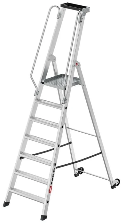 Hailo Ladder mobile platforms Master P80 / aluminum / 7 steps