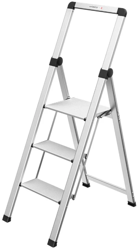 Hailo Sulankstomas laiptelinis suoliukas Selekta DK40 BasicLine | aliuminis | 3 pakopos