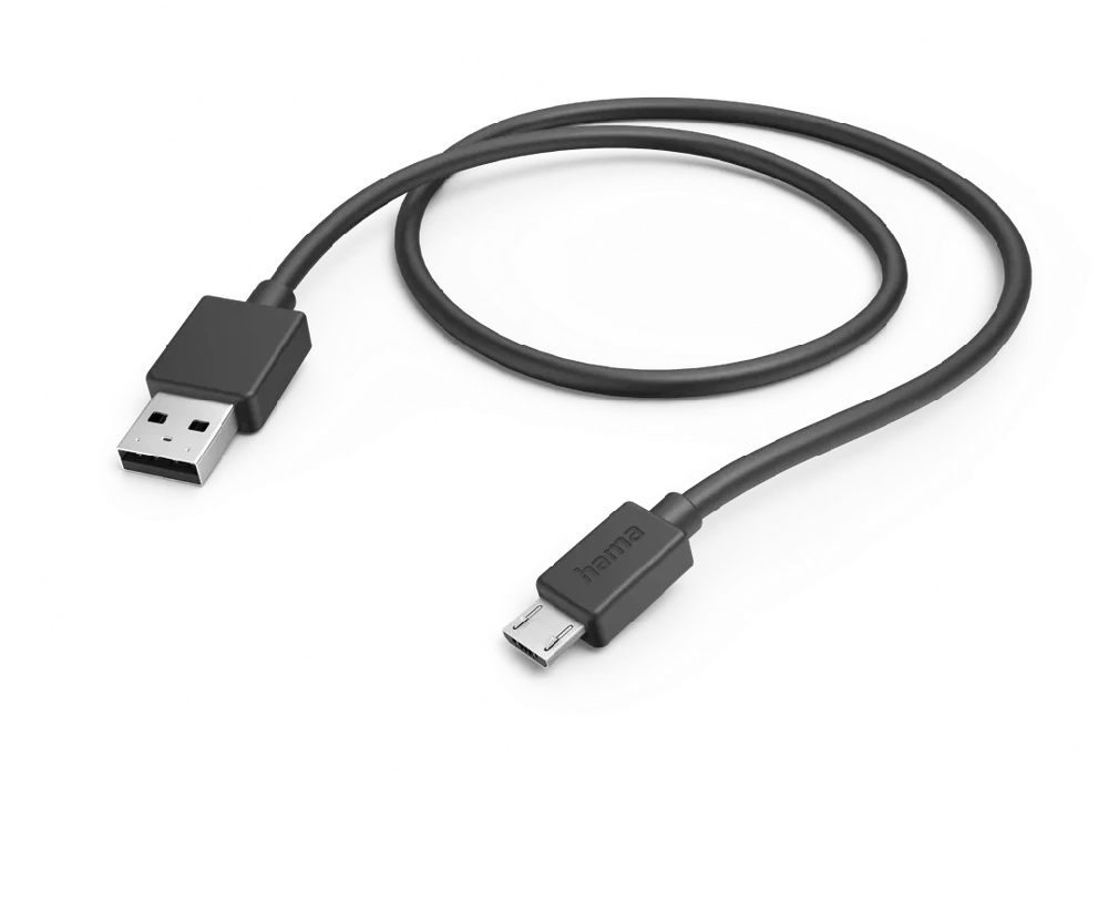 Hama Cables įkrovimo duomenų mikro UBS 1m Juodas