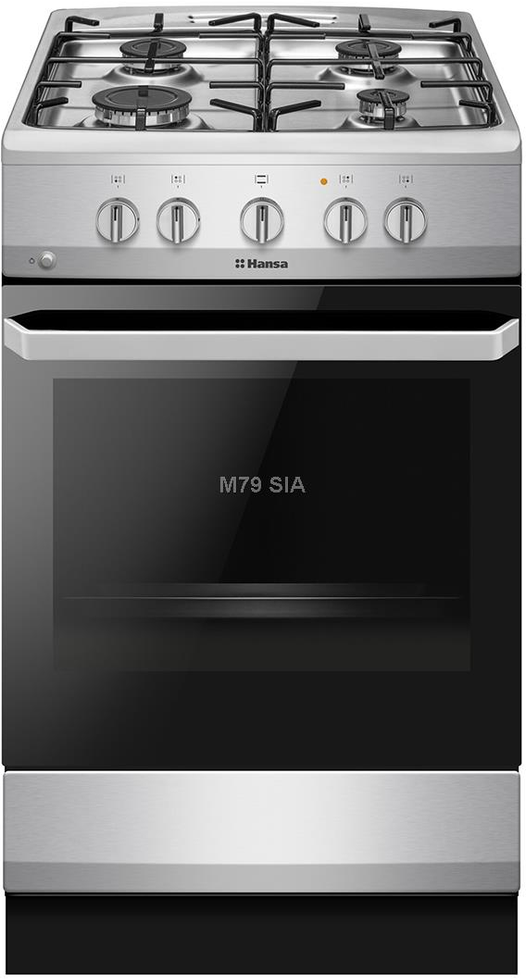 AEG Dujinė viryklė, Hansa, dujinė orkaitė, 50cm, inox