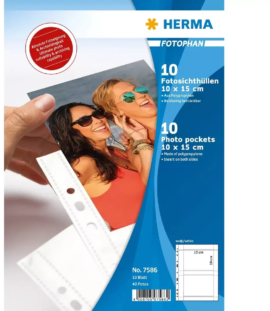 HERMA 7586 įmautė dokumentams Polipropilenas (PP) 10 vnt