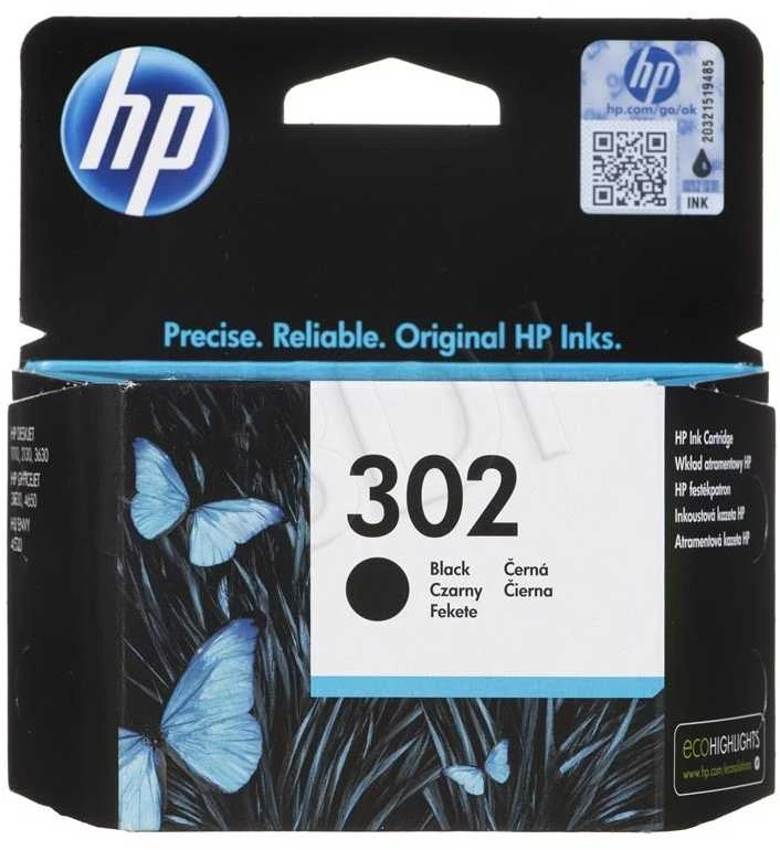 Hewlett Packard (HP) HP 302 ink cartridge juodas