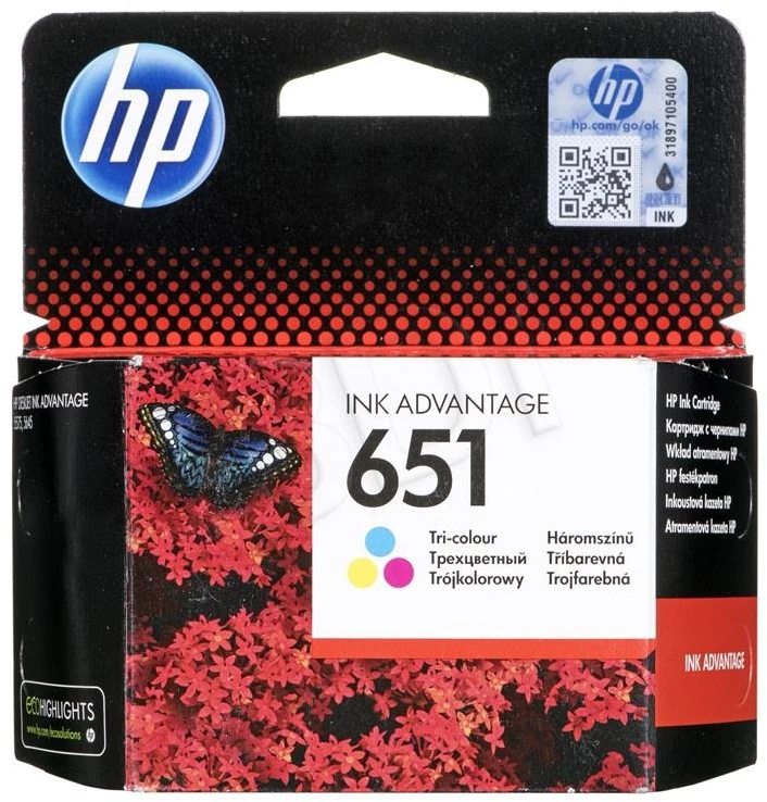 Hewlett Packard (HP) HP 651 Tri-Colour (C2P11AE) Rašalinė kasetė, CMY