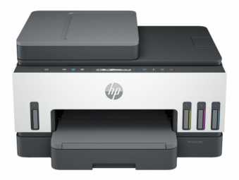 Hewlett Packard (HP) HP Smart Tank 750 AIO daugiafunkcis spausdintuvas Spausdintuvas - A4 spalvotas rašalinis, spausdinimas / kopijavimas / nuskaitymas, automatinis dvipusis spausdinimas, WiFi, 15 psl./min., 400–800 puslapių per mėnesį