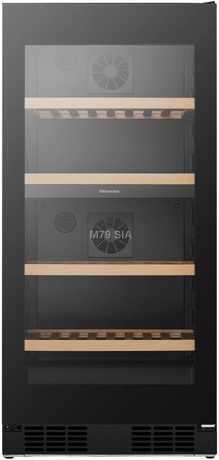 Vyno aušintuvas Bosch Hisense 108 butelių, 127 cm aukščio, juodas - vyno spintelė