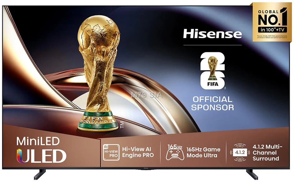 3T6M Hisense televizorius HISENSE 100" 100U8Q Mini LED 165 Hz 4K Dolby Vision Atmos