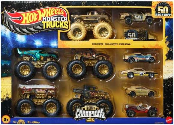Hot Wheels Monster Trucks Bigfoot Trophy Champions autokokoelma