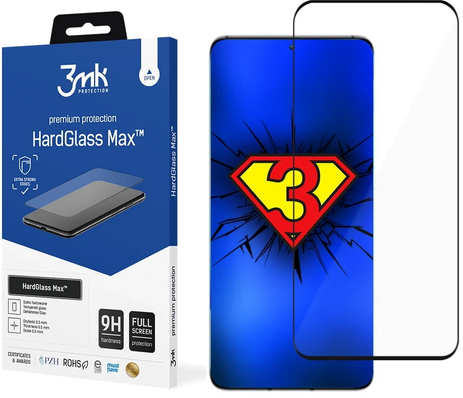 3MK HARD GLASS MAX Juodas HUAWEI P50 PRO 5G