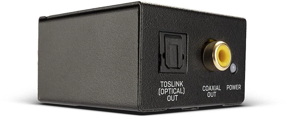 Garso Adapteris - LINDY Phono į TosLink ir Bendraašis ADC Adapteris 24-bit/48KHz, Juodas