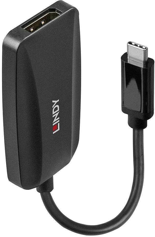 Adapteris - LINDY USB Type C į DisplayPort 8K60 Konverteris, Juodas