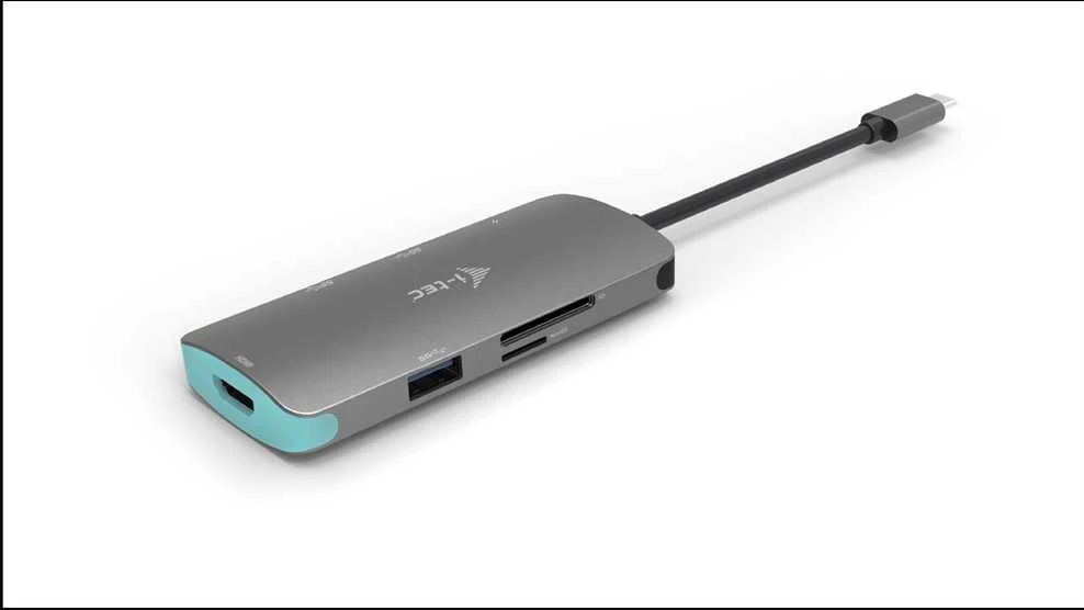 I-TEC USB C metalinis nano dokas 1xHDMI 4K 1xSD kortelių skaitytuvas 1xmicroSDCardreader 3xUSB 3.0 prievadas 1xUSB-C PD suderinamas su T