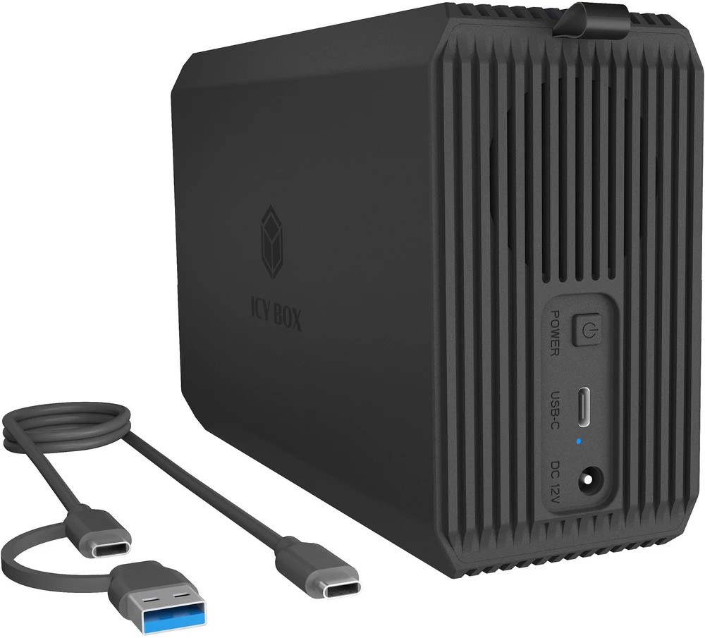 „Raidsonic“ | Dviejų skyrių RAID sistema, HDD/SSD USB 3.2 (2 karta) su ventiliatoriumi | IB-RD3720-CU3